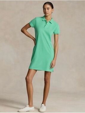 Ralph Lauren Polo Shirt Dress in Mint Green